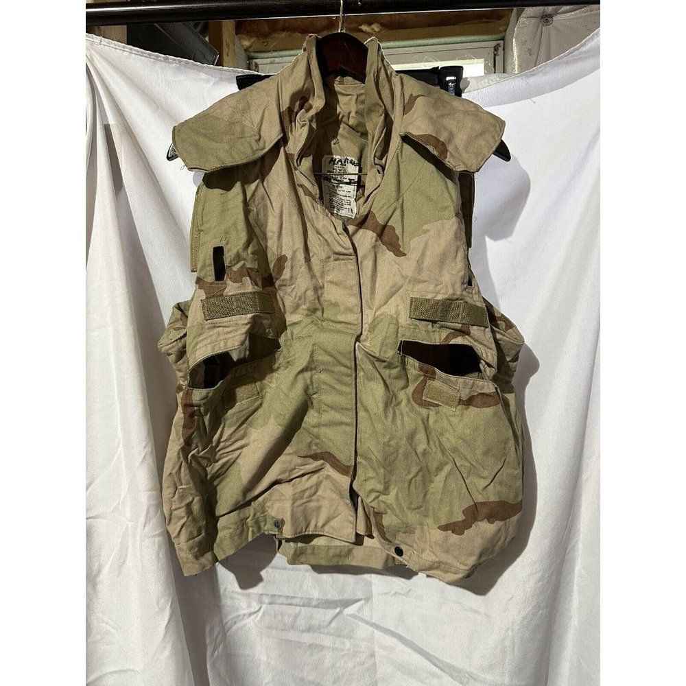 US ARMY PASGT FLACK JACKET VEST COVER DCU DESERT CAMO / SMALL - MEDIUM